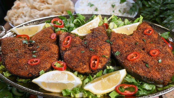 سمك تن مشوي